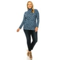thumbnail image 1 of Women's Casual Polka Dot Printed Long Sleeve Turtleneck Tops, 1 of 4