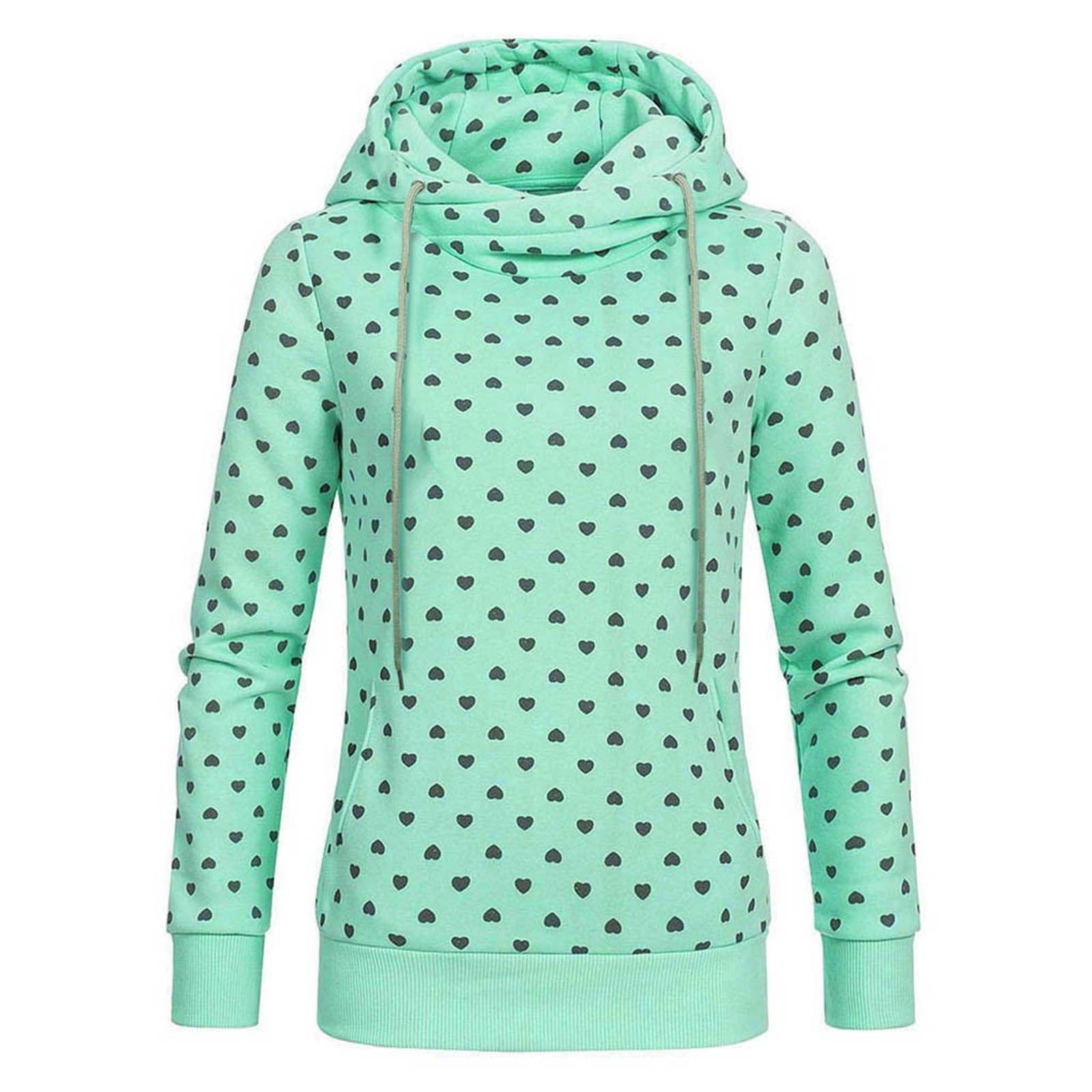 Polka dot hoodie women's hot sale