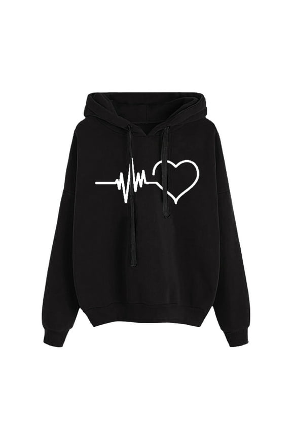 Women's Casual Printed Long-sleeved Hooded Sweater Women's Lightweight Hoodie Lightweight Sweatshirts for Women Zip up Woman's Zip Hoodie Womens Athletic Hoodies Pullover Womens plus Sweatshirts