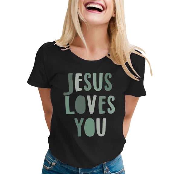 Women's Casual Printed Round Neck Short Sleeve T Shirt Top Comfortable, Lightweight, Loose Design, Suitable for Indoor & Outdoor Activities, Multiple Sizes