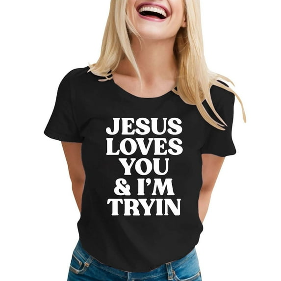 Women's Casual Printed Round Neck Short Sleeve T Shirt Top Loose Fit Athletic Tops for Women Womens Solid Color T Shirts Stretch Shirt Pack Shirt Oversized Tee Shirt Athletic Wear Women Snow Long