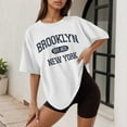 thumbnail image 1 of Women's Casual Printed Round Neck Short Sleeved Loose T Shirt Tech Stretch Extra Large Women Long Sleeve T Shirt Women Pack Long Sleeve Shirt Women for Layering Womens Loose Tops Casual T Shirts Tops, 1 of 3