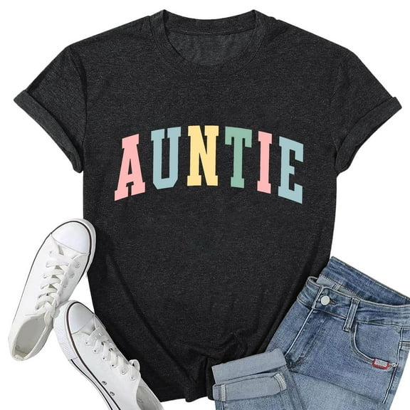 Women's Casual Printed Round Neck Solid Color Short Sleeved T Shirt Workout Shirt Size Small Womens Tops Light Long Sleeve Womens Shirts Short Sleeve Womens T Shirts for Summer Short Sleeve Tees Women