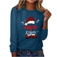thumbnail image 1 of Women's Casual Pullover Sweatshirt Long Sleeve Crew Neck Christmas Graphic Printed T Shirts Loose Soft Festival Top, 1 of 3