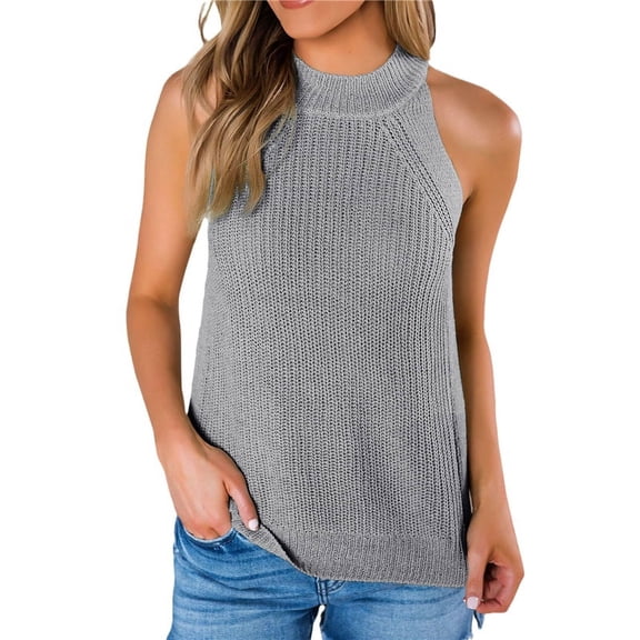 Women's Casual Racerback Knit Tank Tops Summer Sweater Vest