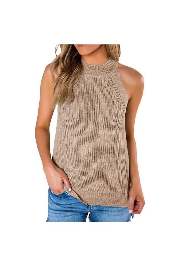 Women's Casual Racerback Knit Tank Tops Summer Sweater Vest
