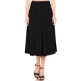 thumbnail image 1 of Women's Casual Relaxed Fit Elastic A-Line Solid and Floral Printed Midi Long Skirt, 1 of 4