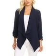 thumbnail image 1 of Moa Collection Women's Casual Relaxed Fit Open Front Blazer Jacket, 1 of 5