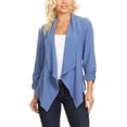 thumbnail image 1 of Moa Collection Women's Casual Relaxed Fit Open Front Blazer Jacket, 1 of 5