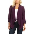 thumbnail image 1 of Women's Woven Casual Relaxed Fit Open Front Blazer Jacket, 1 of 5