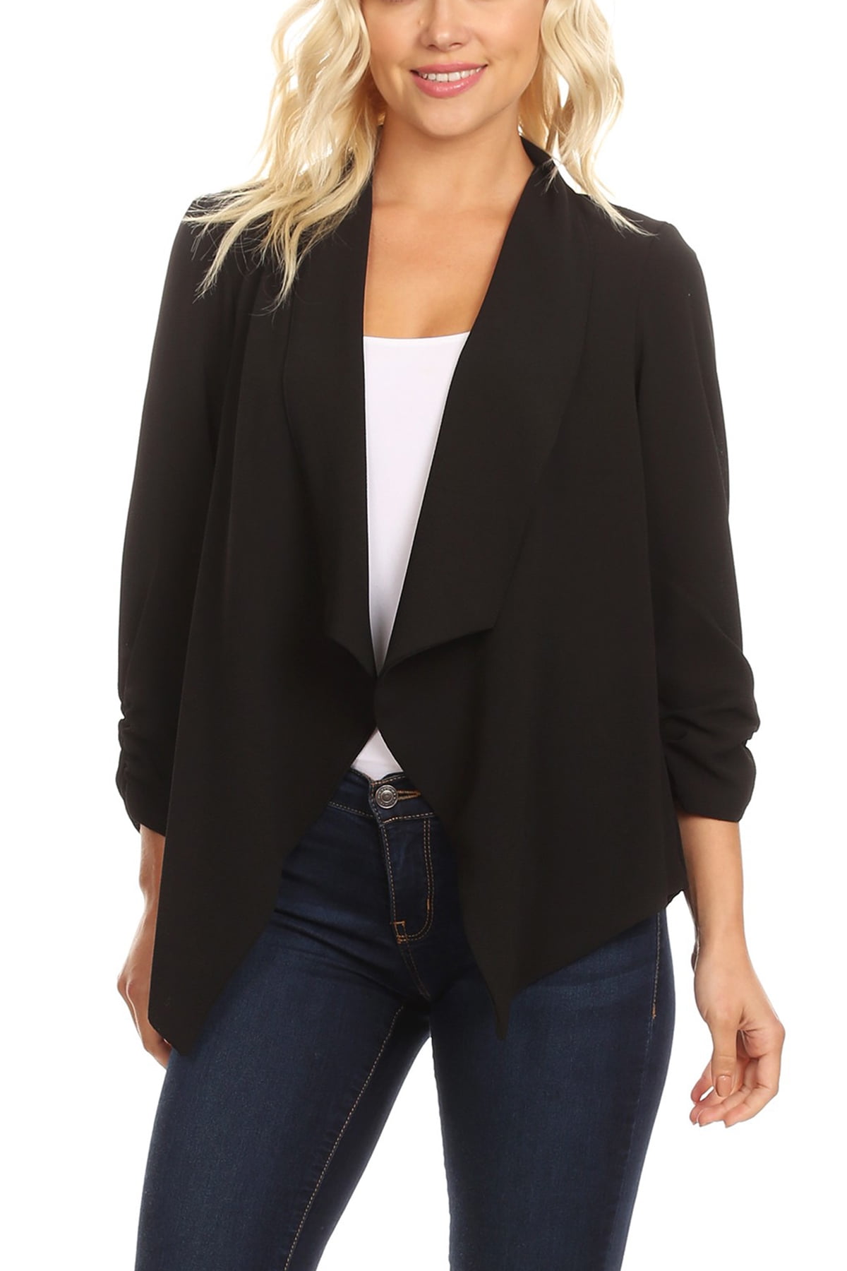 INSPIRE CHIC Women's Casual Stand Collar Metallic Zip Crop