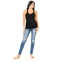 thumbnail image 1 of Women's Casual Ribbed Racerback Solid Stretch Cami Tank Top, 1 of 4