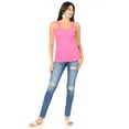 thumbnail image 1 of Women's Casual Ribbed Racerback Solid Stretch Cami Tank Top, 1 of 4