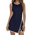 thumbnail image 1 of Women's Casual Rompers Loose Knit Short Overalls Adjustable Strap Jumpsuit Navy, 1 of 9