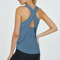 thumbnail image 1 of Women's Casual Round Neck Backless T Shirt Summer Fall Versatile Top For Daily Wear Sports Vacation Home Comfortable Soft Breathable Fabric Padded Shirt 1x Athletic Women 2 Tee Camisole Apparel Women, 1 of 3