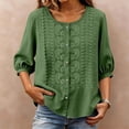 thumbnail image 1 of Women's Casual Round Neck Down Short Sleeve Top T Shirt, 1 of 6