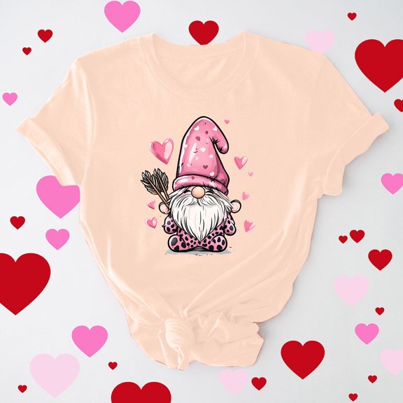 Women's Casual Round Neck Short-sleeved Christmas Tree Printed T-shirt