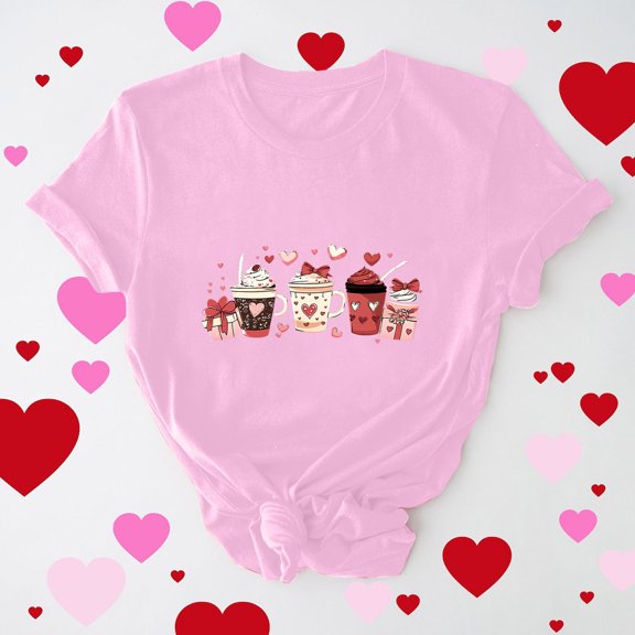 Women's Casual Round Neck Short-sleeved Christmas Tree Printed T-shirt