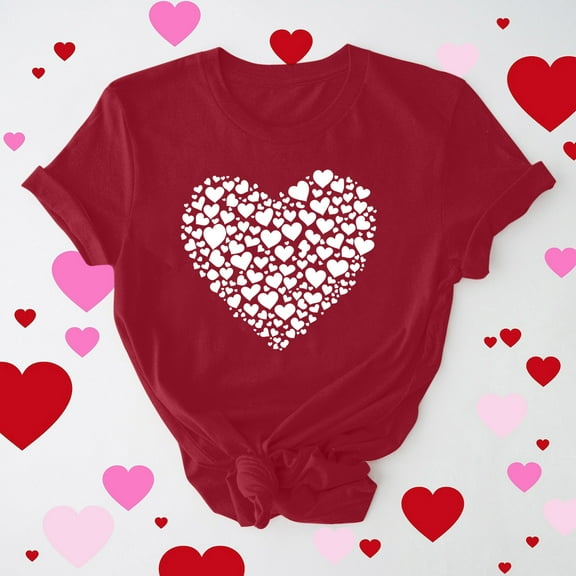 Women's Casual Round Neck Short-sleeved Christmas Tree Printed T-shirt