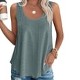 thumbnail image 1 of Women's Casual Round Neck Sleeveless Blouse Eyelet Crochet Beach Summer Tank Top, 1 of 19