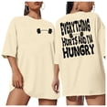 thumbnail image 1 of Women's Casual Round Neck T Shirt | Letter Print Tee For Comfort & Style Space Pack Womens T Shirts Tunics for Women Summer T Shirts Women Shirts Womens Neck Tops Long Sleeve Dry Tech Shirts Women T, 1 of 4