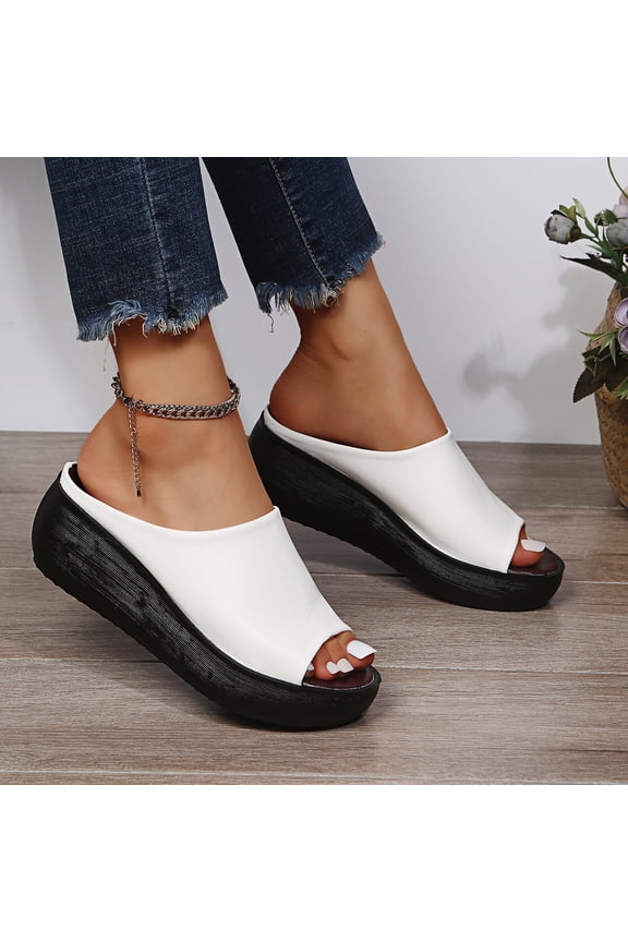 Women‘s Casual Sandals, Solid Color Flat Simple Slide Sandals, Comfortable for Beach, Walking, Vacation, and Everyday Summer Wear White 37