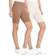 thumbnail image 1 of Women's Casual Seamless High Waist Solid Biker Shorts Comfortable Stretch Active Shorts, 1 of 5