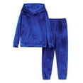 thumbnail image 1 of Women's Casual Set Korean Velvet Tracksuit Hooded Sweatshirt And Pants Two Piece Outfit Comfortable Home Wear winter clothing for women, 1 of 4