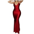 thumbnail image 1 of Women's Casual Sexy Backless Suspender Dress Slim Fit Fashionable Summer Outfit, 1 of 2