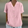 thumbnail image 1 of Women’s Casual Shirts Button Down Blouse With Lace Collar For Everyday Wear In Spring And Summer Easy Care For Busy Cute Tops for Women Fall Linen Shirt for Women Long Sleeve Hooded Shirts for Women, 1 of 4