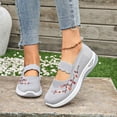 thumbnail image 1 of Women's Casual Shoes, Breathable Embroidered Design, Lightweight Slip On Loafers, Round Toe Comfortable Flats, 1 of 9
