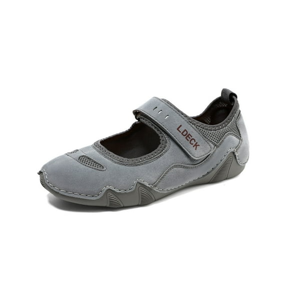 Women's Casual Shoes Breathable Non-slip Sneakers Outdoor Walking Shoes Lightweight Comfortable Loafers Gray 8.5 US