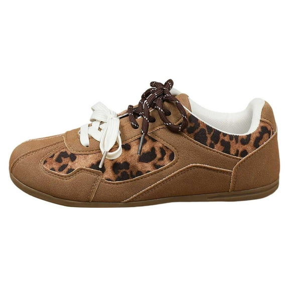 Women's Casual Shoes Fashion Solid Color Leather Low Top Comfortable Breathable On Walking Footwear for Daily Use