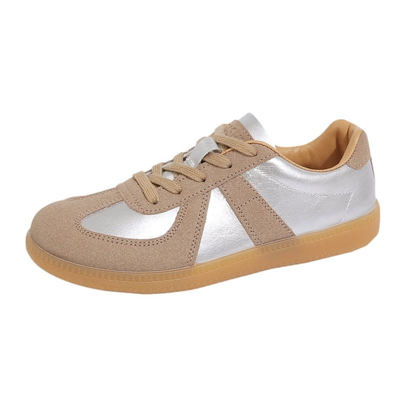 Women's Casual Shoes Fashion Suede Lace Up Flat Casual Shoes Comfortable Loafers For Everyday Use On Walking Footwear