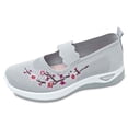 thumbnail image 1 of Women's Breathable Embroidered Casual Shoes Lightweight Comfortable Flat Walking Footwear for Everyday Wear, 1 of 9