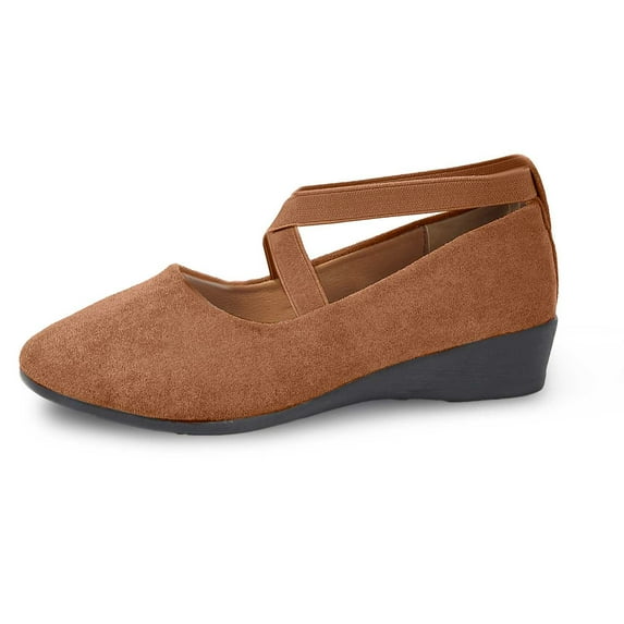 Women's Casual Shoes On Temperament Comfortable Suede Fashion Solid Color Elastic Footwear for Everyday and Outdoor Use