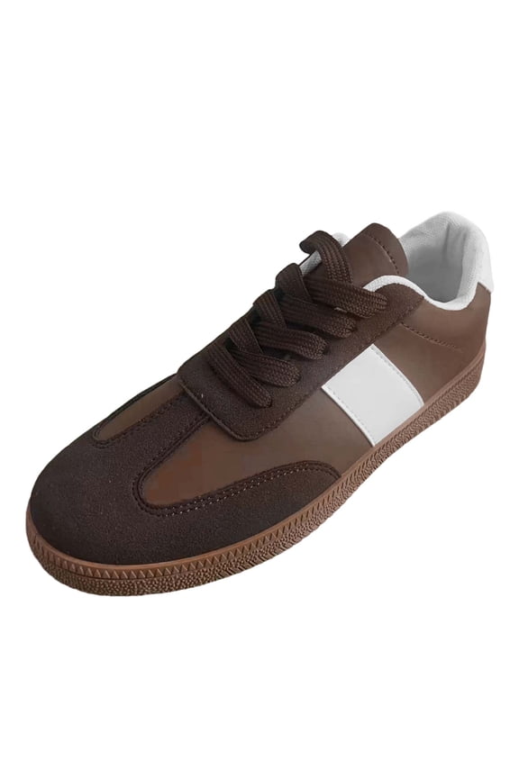 Women's Casual Shoes Platform Lace Up Casual Walking Sneakers Fashion Comfort Leather Upper Sole Lightweight Durable Footwear for Everyday Use