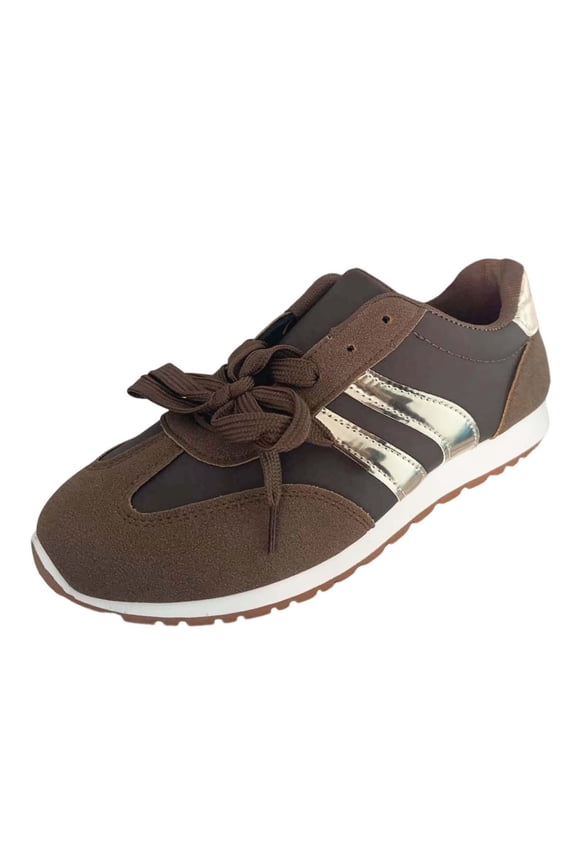 Women's Casual Shoes Platform Lace Up Walking Sneakers Comfortable Leather Upper Lightweight Durable Footwear for Ladies Ideal for Outdoor Activities