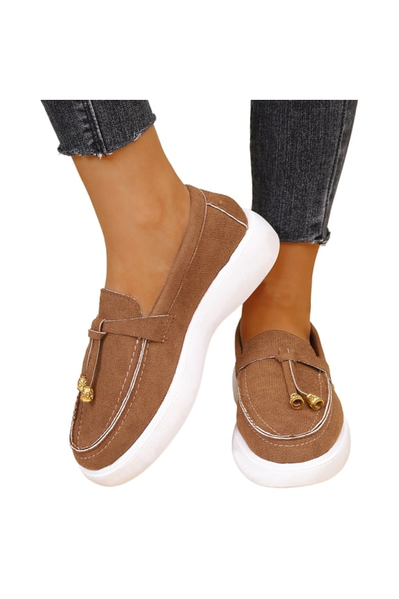 Women's Casual Shoes - Soft Suede -On Style for Everyday Wear - Comfortable Suitable for All Seasons - Versatile Footwear that Pair Perfectly with Jeans