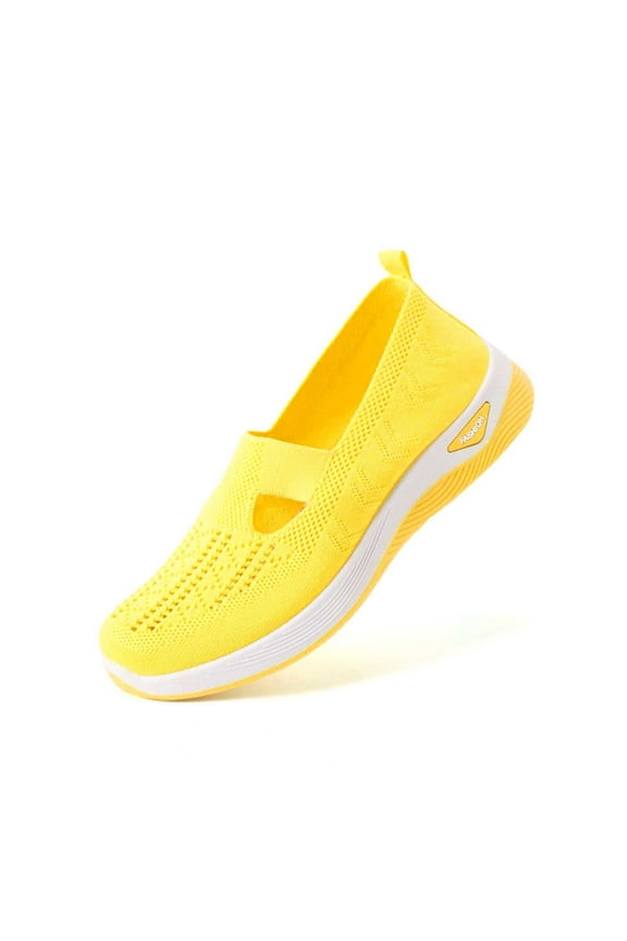 Women's Casual Shoes Summer Fashion Net Breathable -On Non- Round Head Sports Footwear