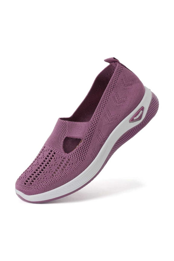 Women's Casual Shoes Summer Fashion Net Breathable -On Non- Round Head Sports Footwear