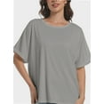 thumbnail image 1 of Women's Casual Short Sleeve T-Shirt, Crew Neck Basic Tee, Soft Comfortable Everyday Top, 1 of 6