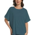 thumbnail image 1 of Women's Casual Short Sleeve Crew Neck T-Shirts, 1 of 6