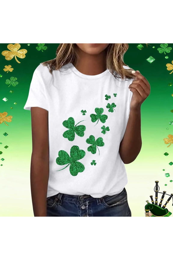 Women's Casual Short Sleeve Graphic Print T-Shirt Soft Everyday Basic Tee Top With Fashionable Design