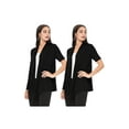 thumbnail image 1 of Women's Casual Short Sleeve Lightweight Loose Fit Solid Stretch Cardigan (Pack of 2), 1 of 5