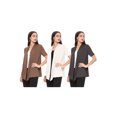 thumbnail image 1 of Women's Casual Short Sleeve Lightweight Loose Fit Solid Stretch Cardigan (Pack of 3), 1 of 5
