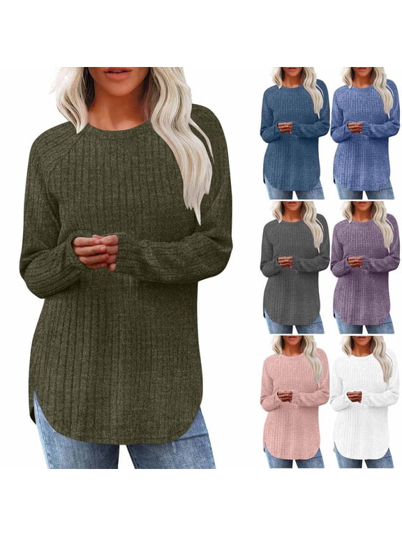 Women's Casual Short Sleeve Round Neck Loose Fit T-Shirt Tops Blouses Solid Color Button Front Hem Slit Tunic for Casual Daily Wear Work Office Vacation Fashion Essential
