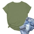thumbnail image 1 of Women's Casual Short Sleeve Round Neck Pullover Top for Spring and Summer, 1 of 4
