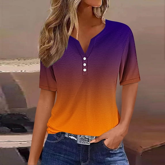 Women's Casual Short Sleeve Round Neck T-Shirt Solid Color Lightweight Soft Fabric for Everyday Wear