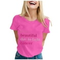 thumbnail image 1 of Women's Casual Short Sleeve T Shirt Round Neck Floral Print Top Comfortable Summer Tee For Daily Wear With Jeans Or Pants, 1 of 2